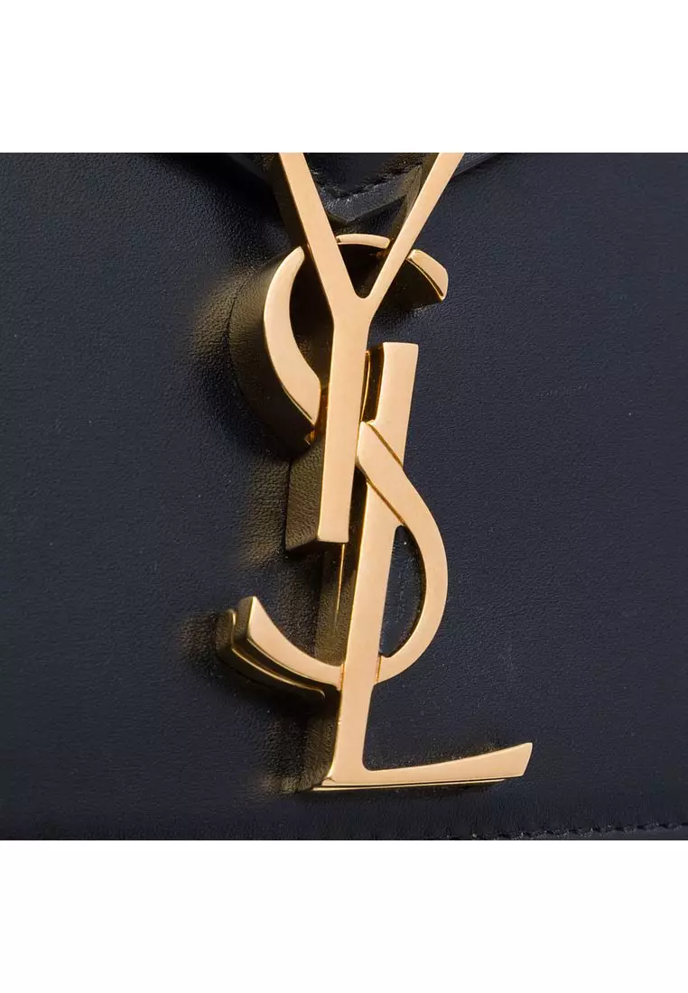 Pre-Loved Saint Laurent Smooth Calfskin Monogram Cassandra Clasp Bag