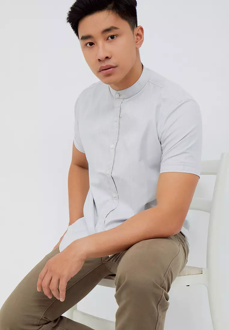 Carvil Baju Koko Pria Aydin Grey