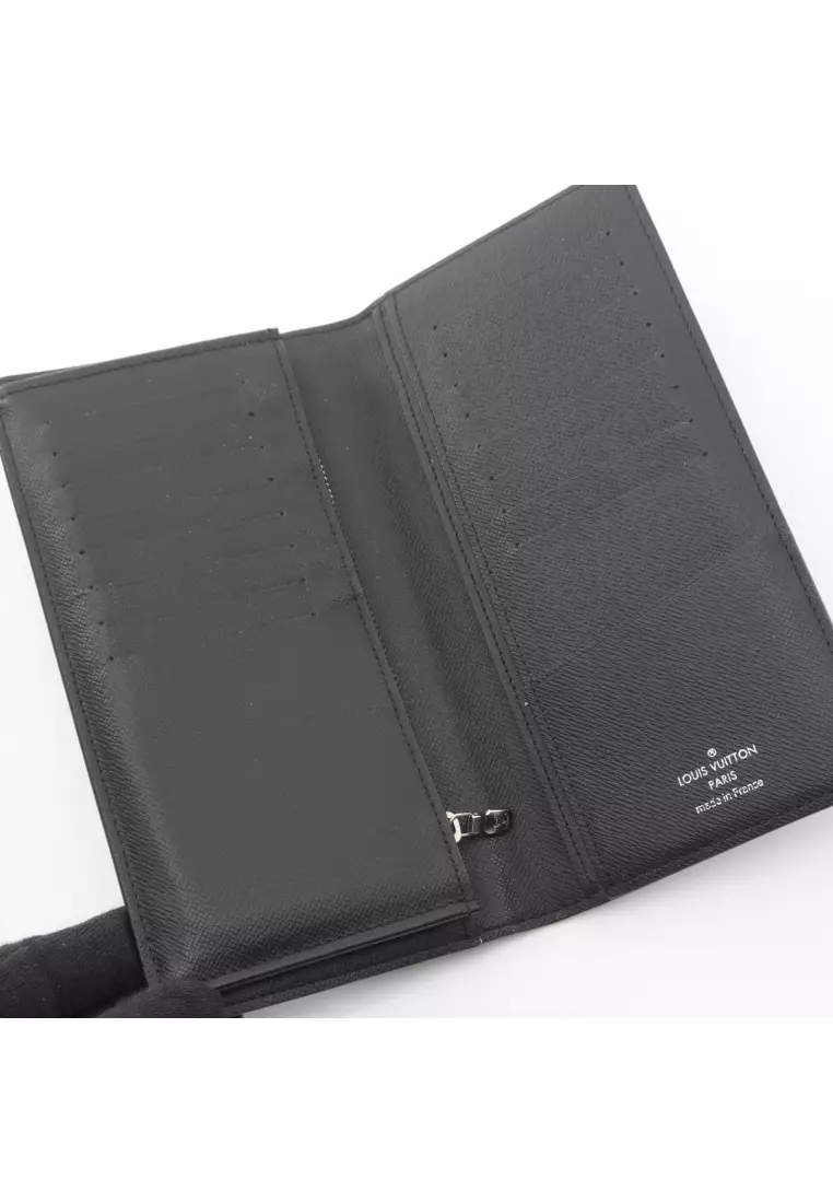 Pre-Loved Louis Vuitton Portefeuil Brother Damier Graphite Bi-fold Long Wallet PVC leather black