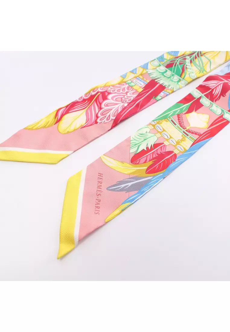 Buy Hermes Preloved Hermès twilly DANSE PACIFIQUE ribbon scarf silk