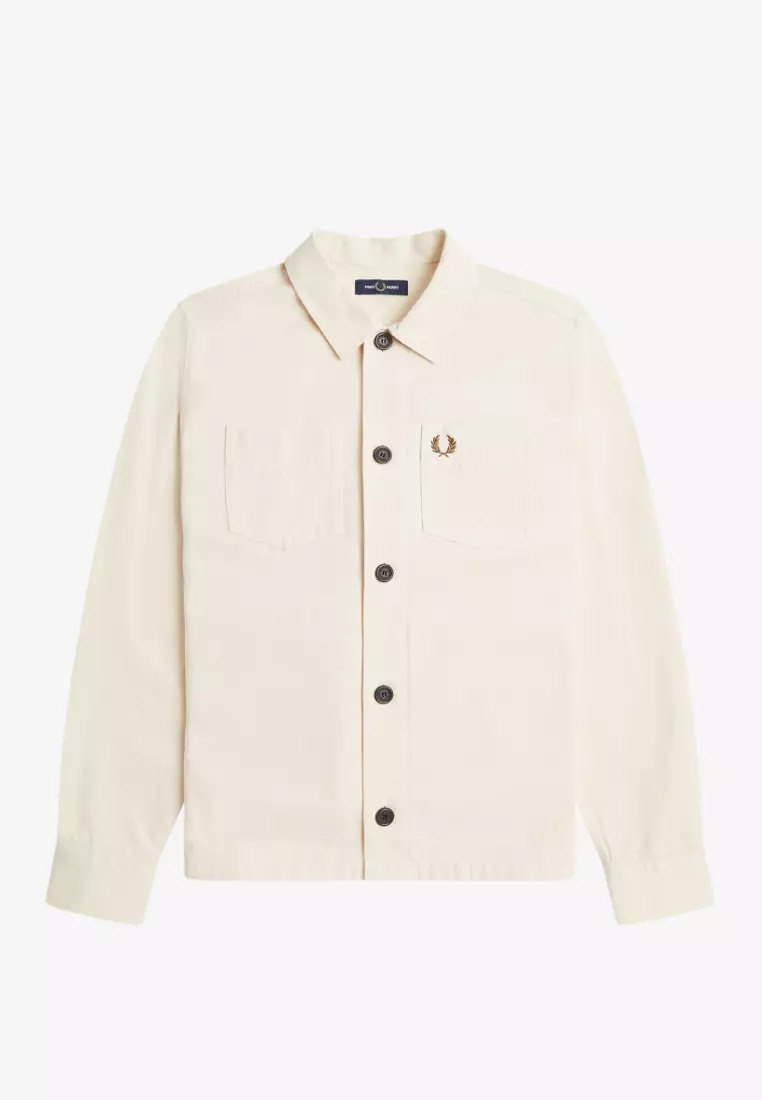 Buy Fred Perry Fred Perry M6627 Twill Overshirt (Ecru
