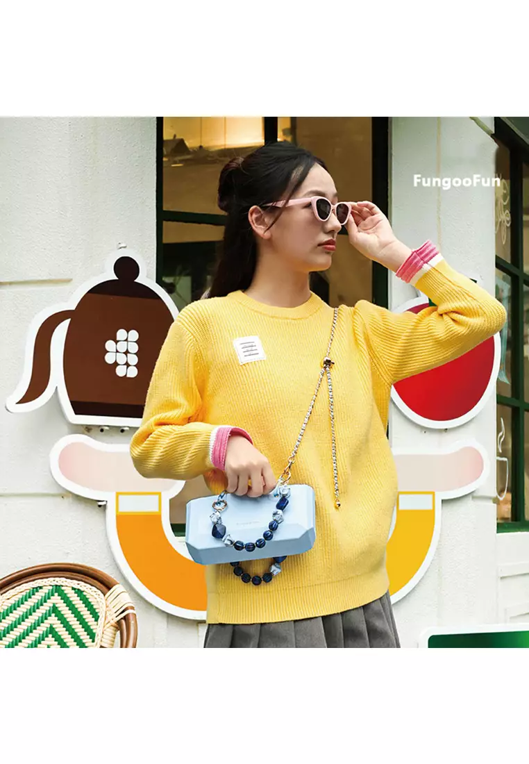 Fungoofun F538 EVA shoulder Hand Bag 11x22x6.6cm Green