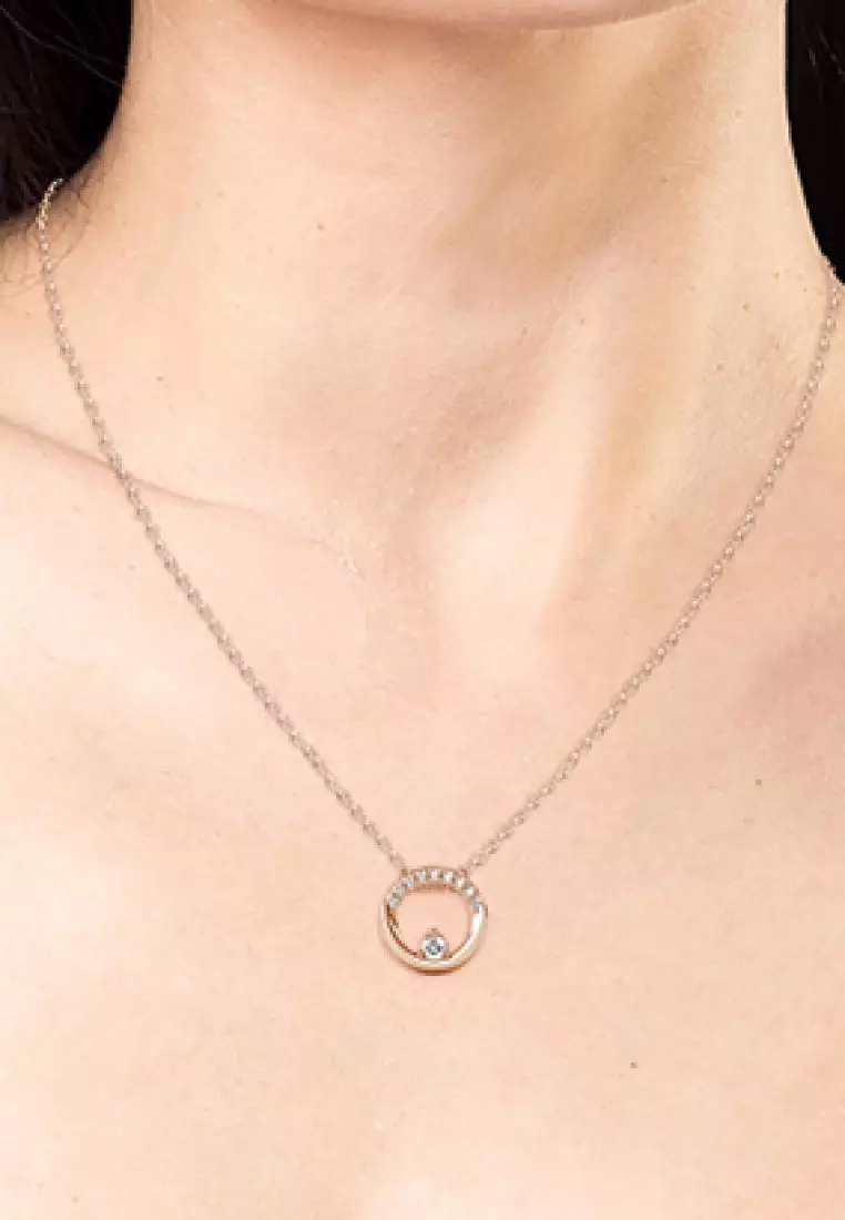 Clarine Pendant RG - Kalung Crystal by Her Jewellery