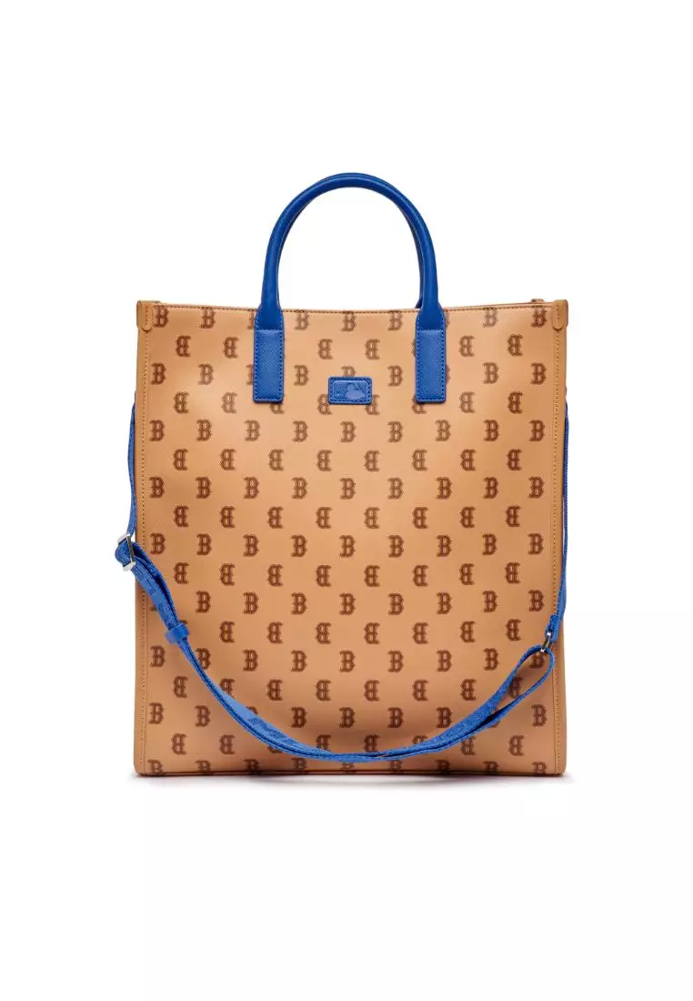 MONOTIVE COATED CANVAS VERTICAL TOTE BAG BOSTON RED SOX