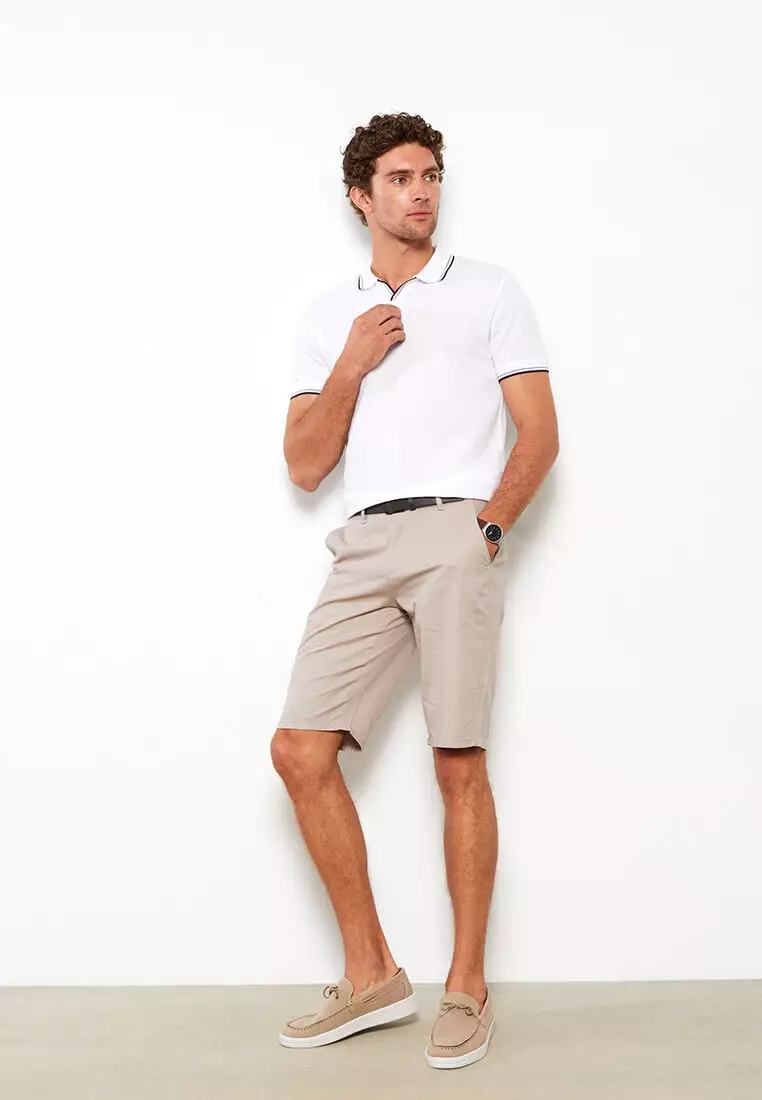 White top belt shorts