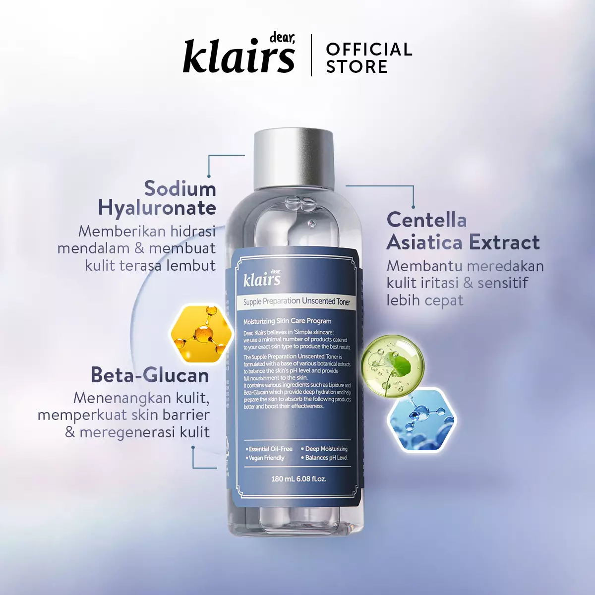 Dear Klairs Supple Preparation Unscented Toner 180ml