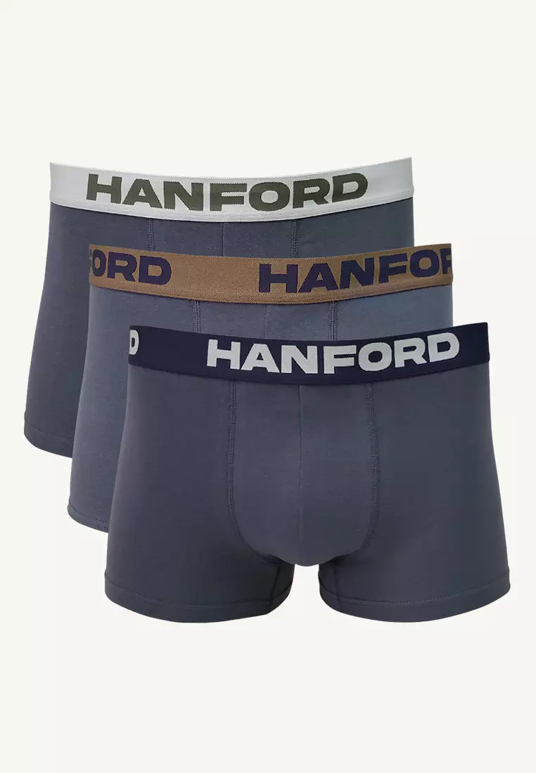 Cotton with Spandex Men's Boxer Briefs Core - Assorted Colors (3in1 Pack)