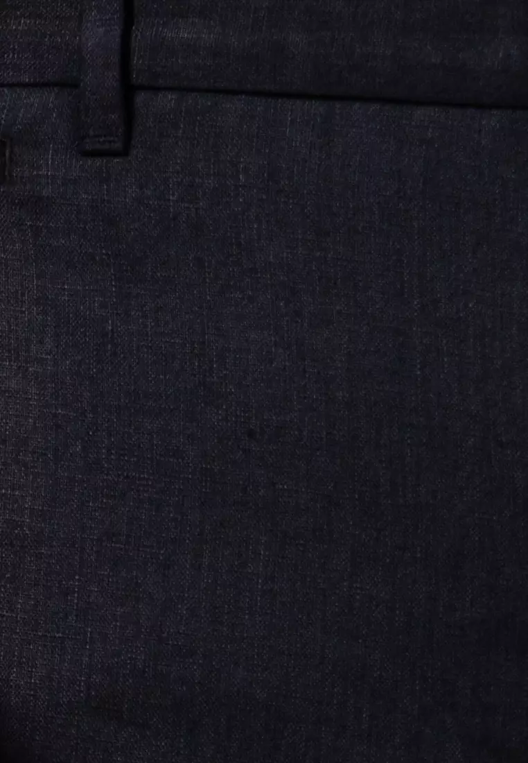 Slim-Fit 100% Linen Trousers