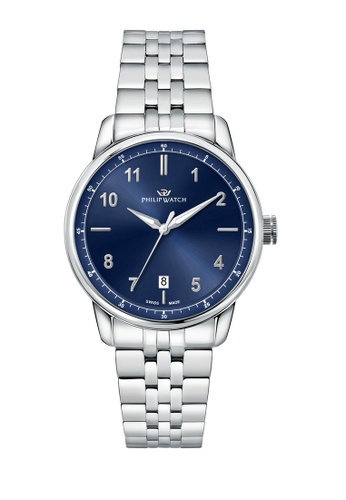 Philip Watch silver Philip Watch Anniversary 40mm Blue Dial Men's Quartz Watch (Swiss Made) R8253150010 F4D14AC4E77B9CGS_1