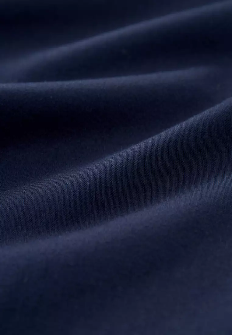 Navy Blue Side-seam Slim Fit Stretch Chinos