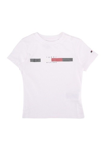 Tommy Hilfiger white Global Stripe Short Sleeves Tee - Tommy Hilfiger C1F4CKA3A51037GS_1
