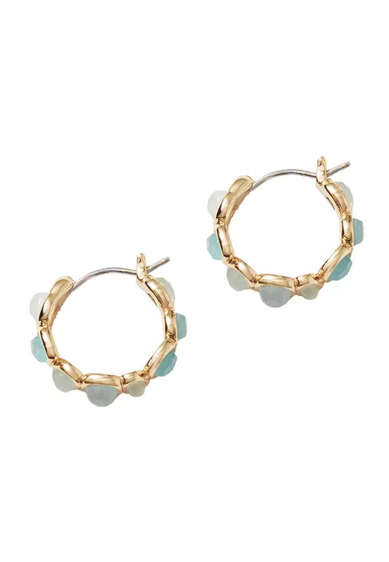 Mini Crystal Hoop Earrings Crystal Mini Hoop Earrings
