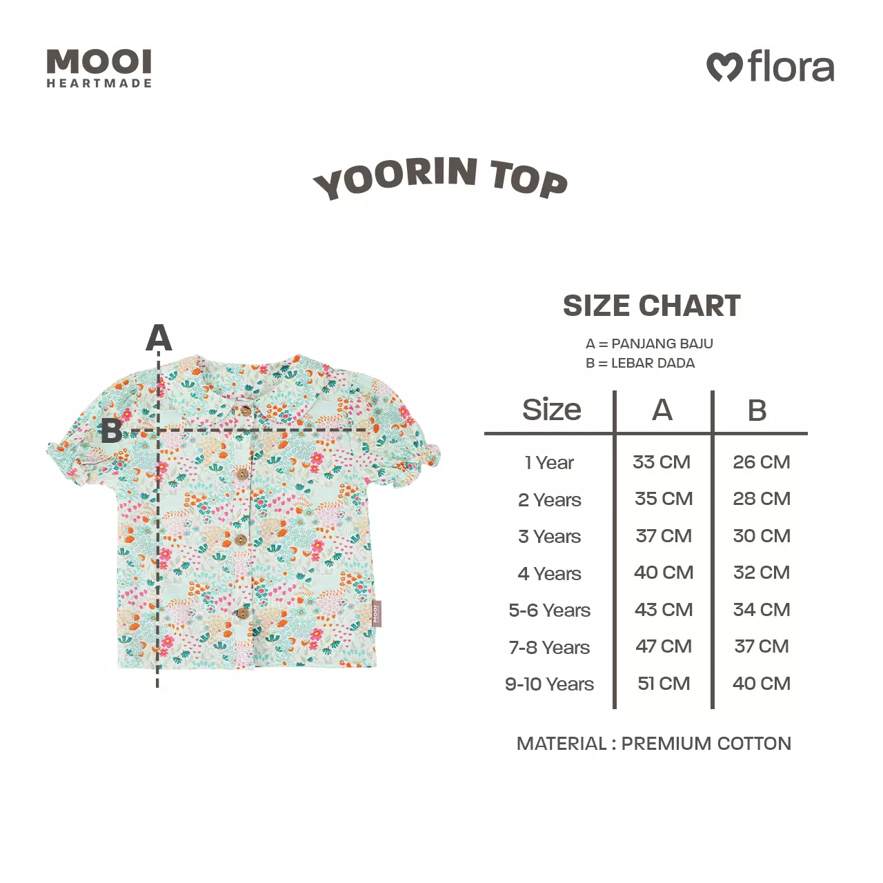 Mooi Atasan Anak Perempuan Yoorin Top - Pink