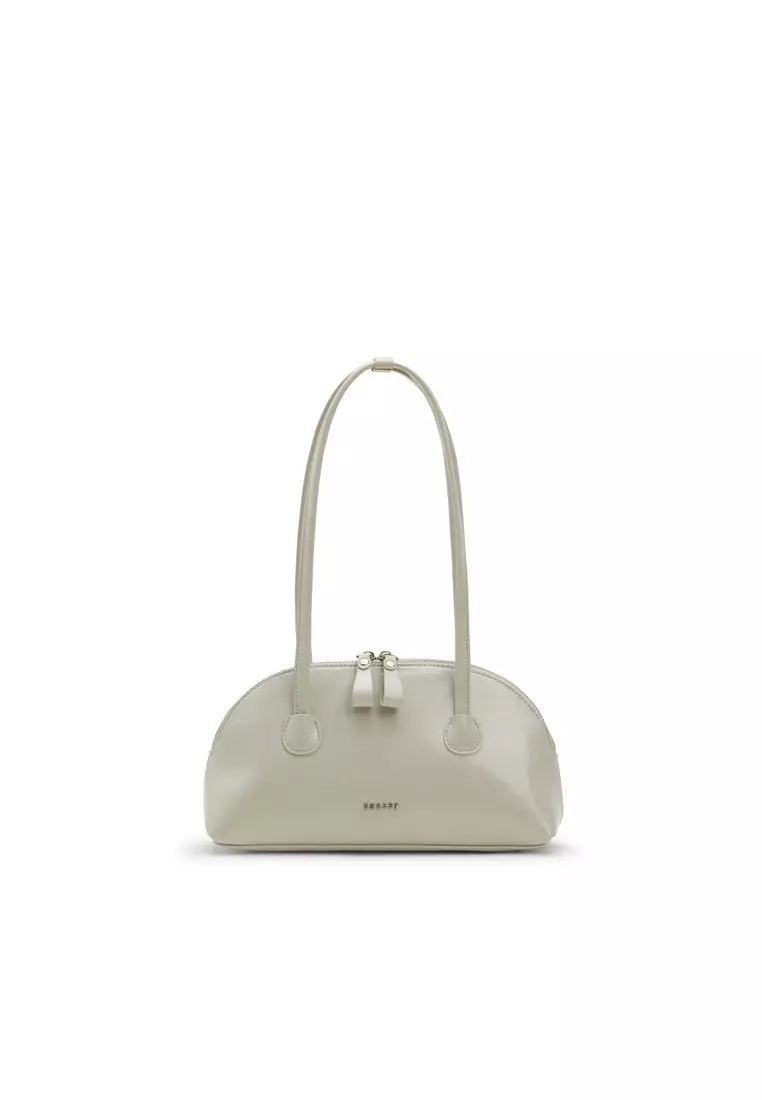 Tracey Long Strap Glossy Baguette Shoulder Bag