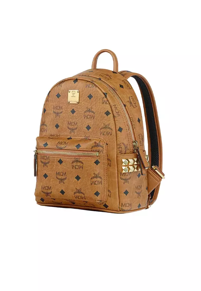 Stark Side Studs Backpack in Visetos Cognac MMKEAVE16CO001