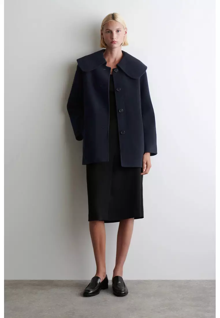 COLLARED DOUBLE-FACED WOOL JACKET