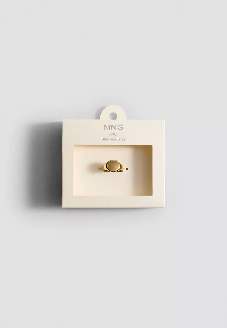 Jual Mango Stainless Steel Signet Ring Original 2025 | ZALORA Indonesia