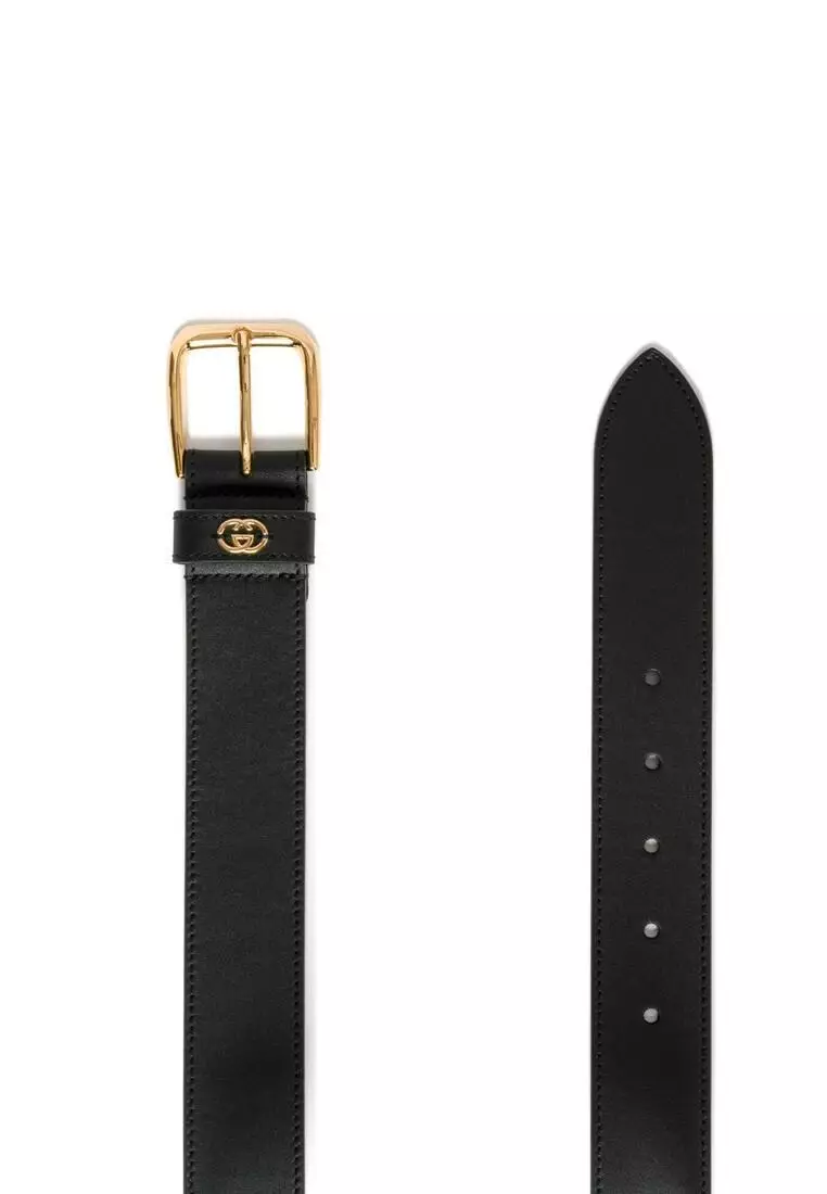 With Square Buckle And Interlocking G 腰帶