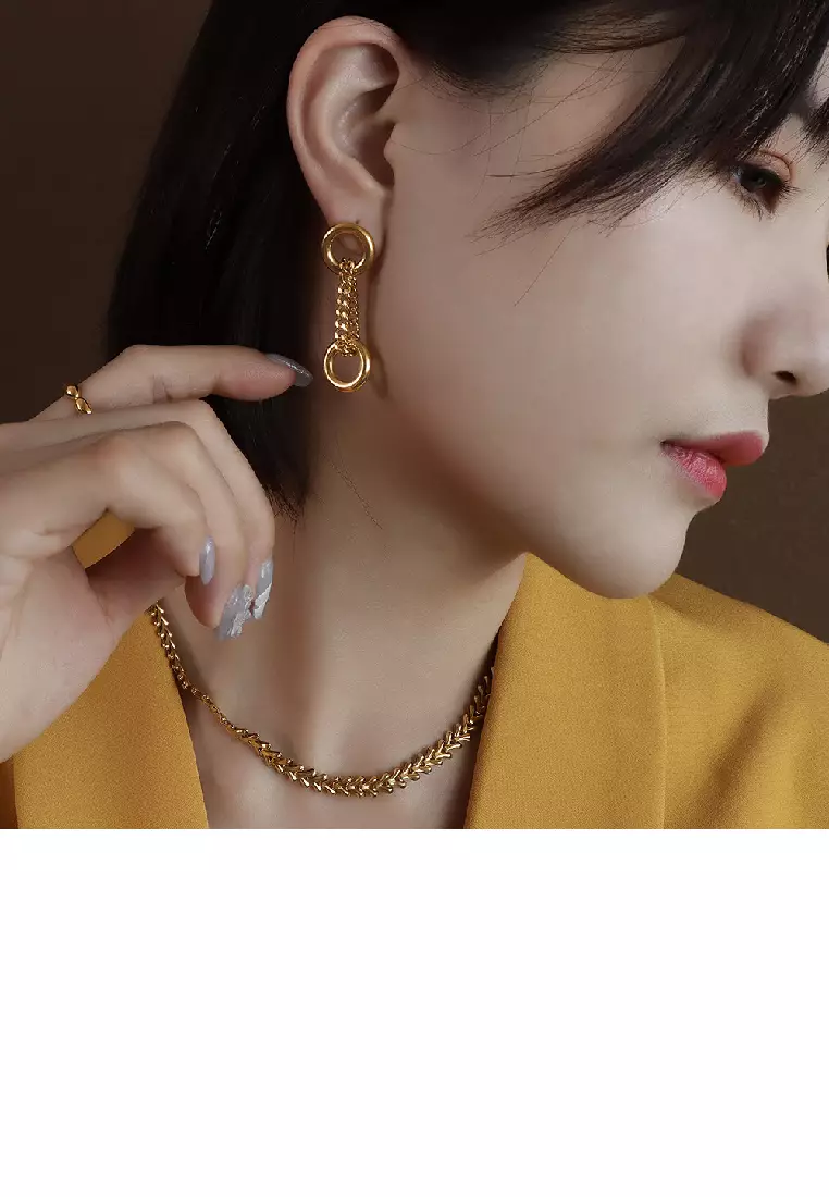 Asymmetric earrings clearance
