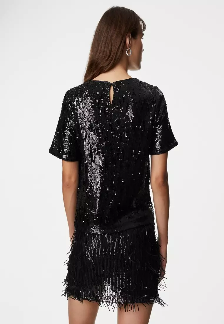 Marks and cheap spencer sequin tops