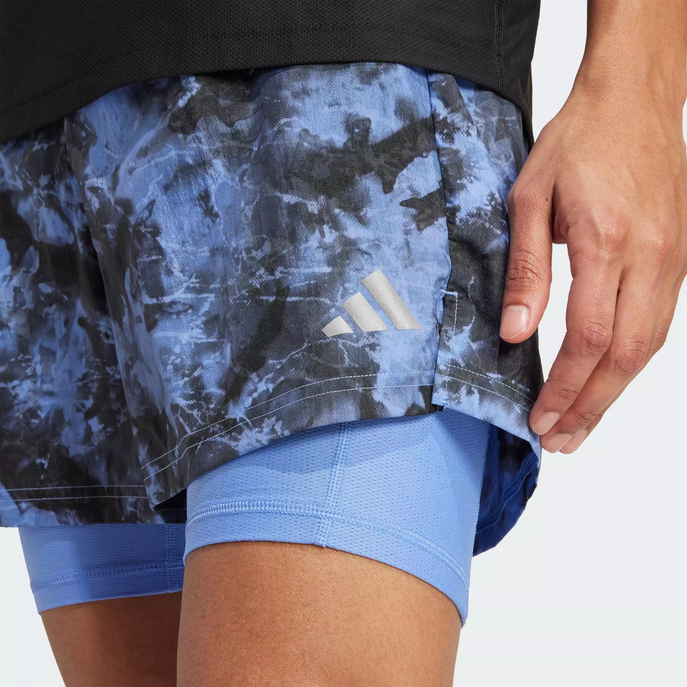 Running Own The Run Spray Dye 2-In-1 Short Men Blue JL8721