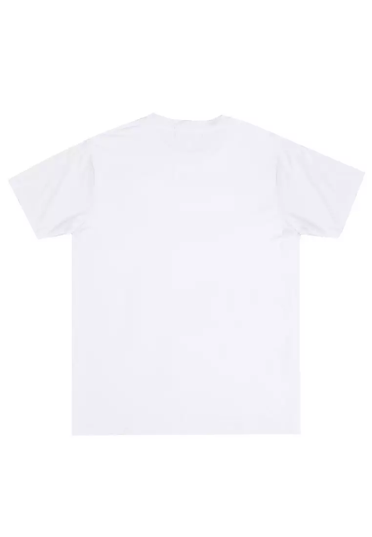 NTD66 Kaos Gym Stretch Anti Kusut Slim Fit "chiseled abs" putih