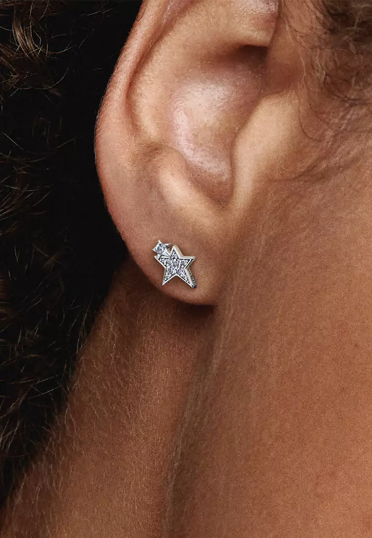 Buy PANDORA Pandora Sparkling Asymmetric Stars Stud Earrings