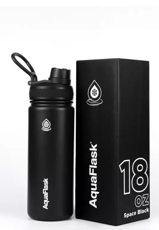 18oz Wide Mouth Water Bottle Space Black