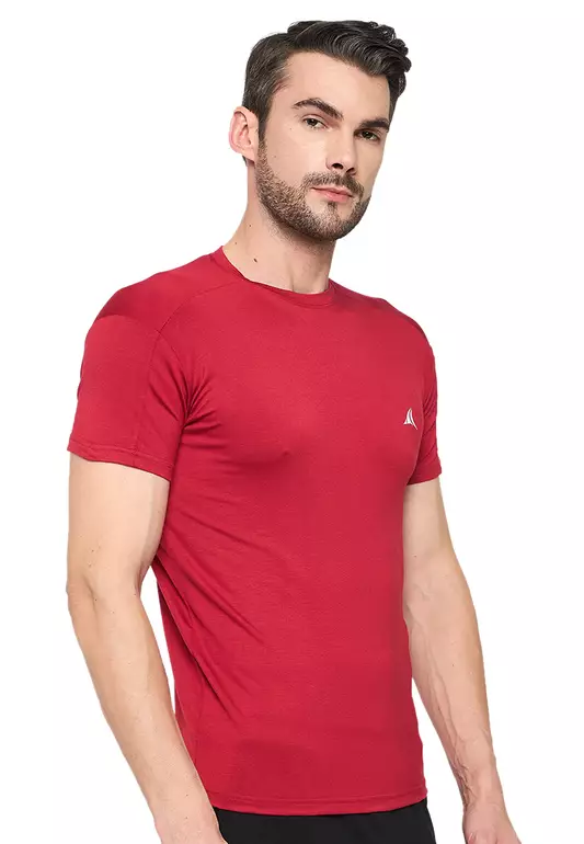 Red Men's Eco-Stretch Bamboo Training T-Shirt