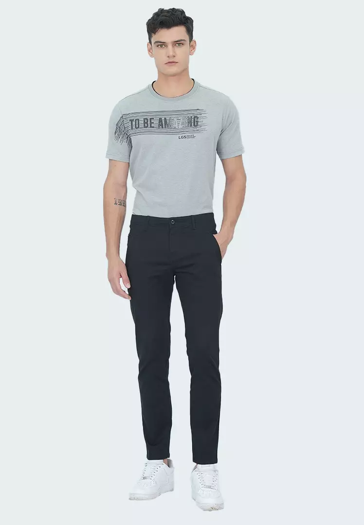 LGS - Celana Chinos - Stretch Katun - Hitam - CCT.568.S057.003.C
