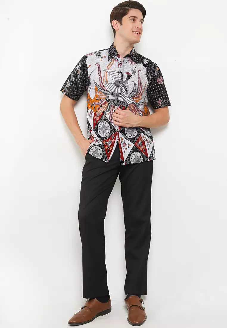Phineas Kemeja Batik Premium Pria Casual Modern Lengan Pendek
