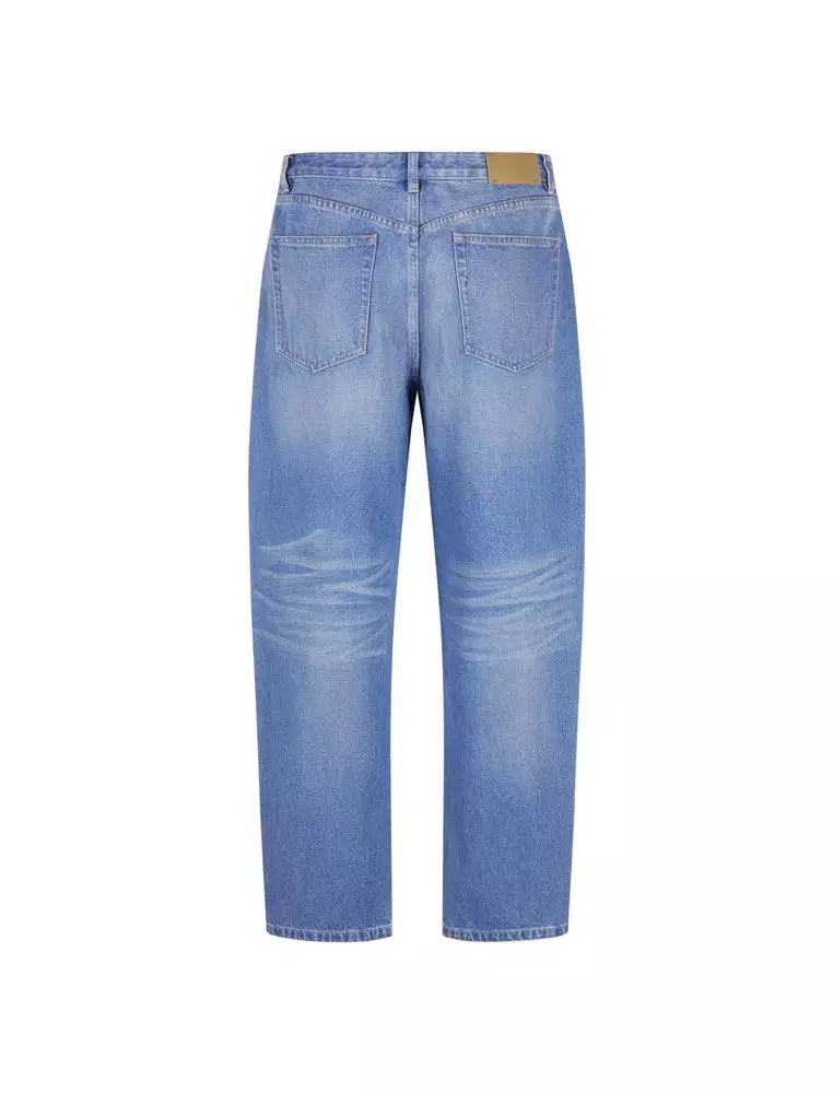Fitted Denim Long Pants