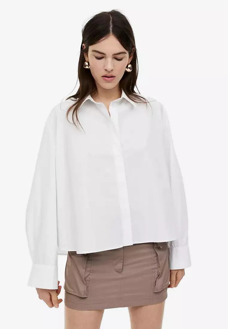 h&m white shirt women's