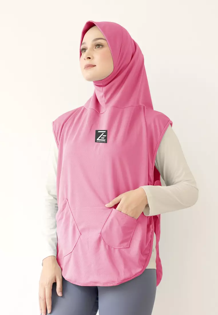 Hijab Vest Olahraga Nara Sporty Pocket - Fanta