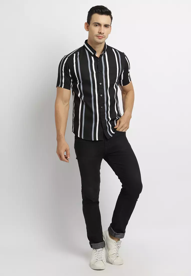 Kenzie Stripe Printing Shirt
