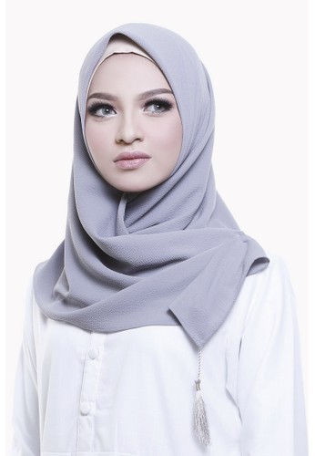Xylia Hijab Square - Steel Grey