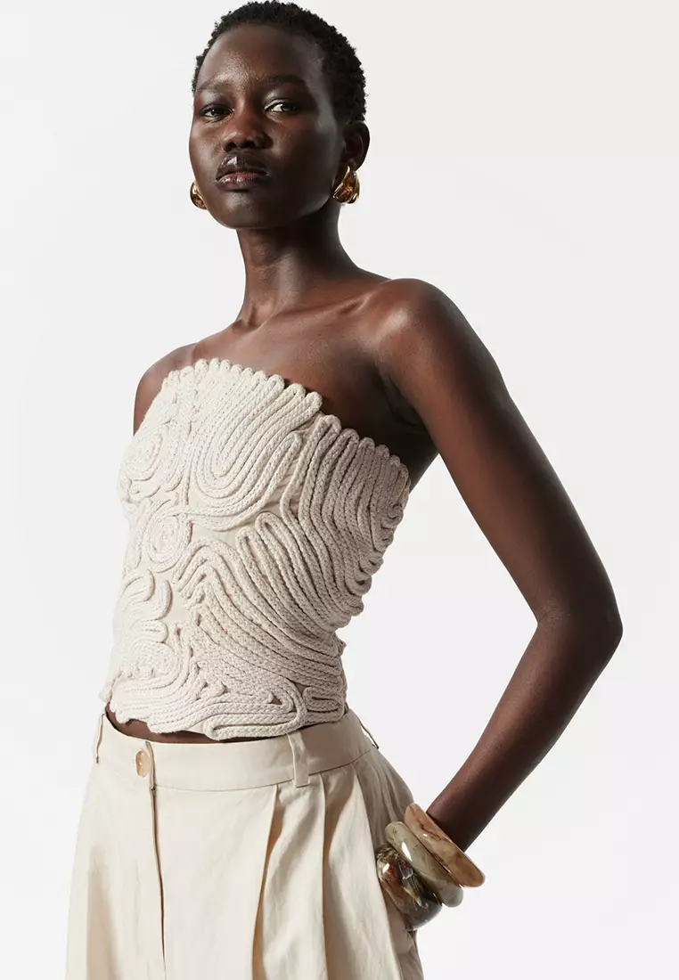 Sculptural Bandeau Top