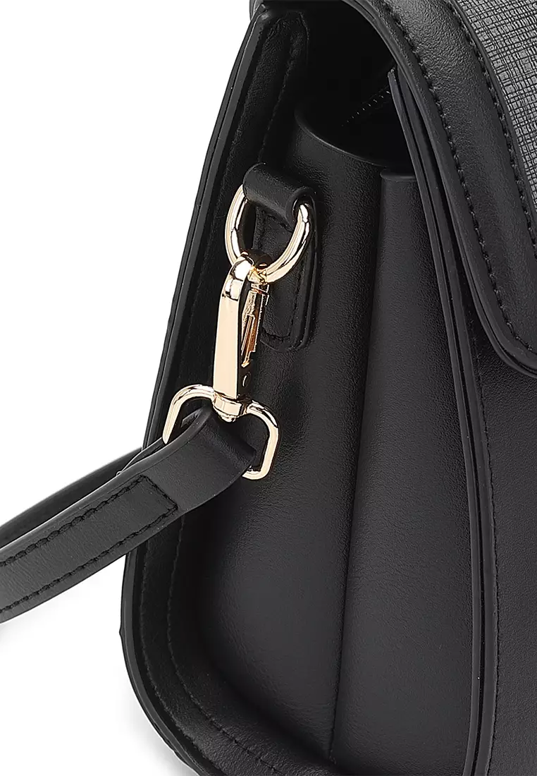 Women's Top Handle Bag / Sling Bag / Crossbody Bag - Black