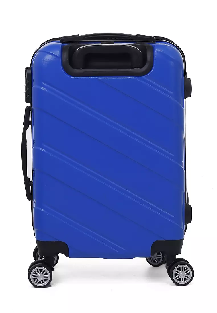 Carlton Koper Hardcase Unisex Size 20Inch Suitcase Combination Lock Large Compartment Material ABS+PVC Coated ORIGINAL - Blue