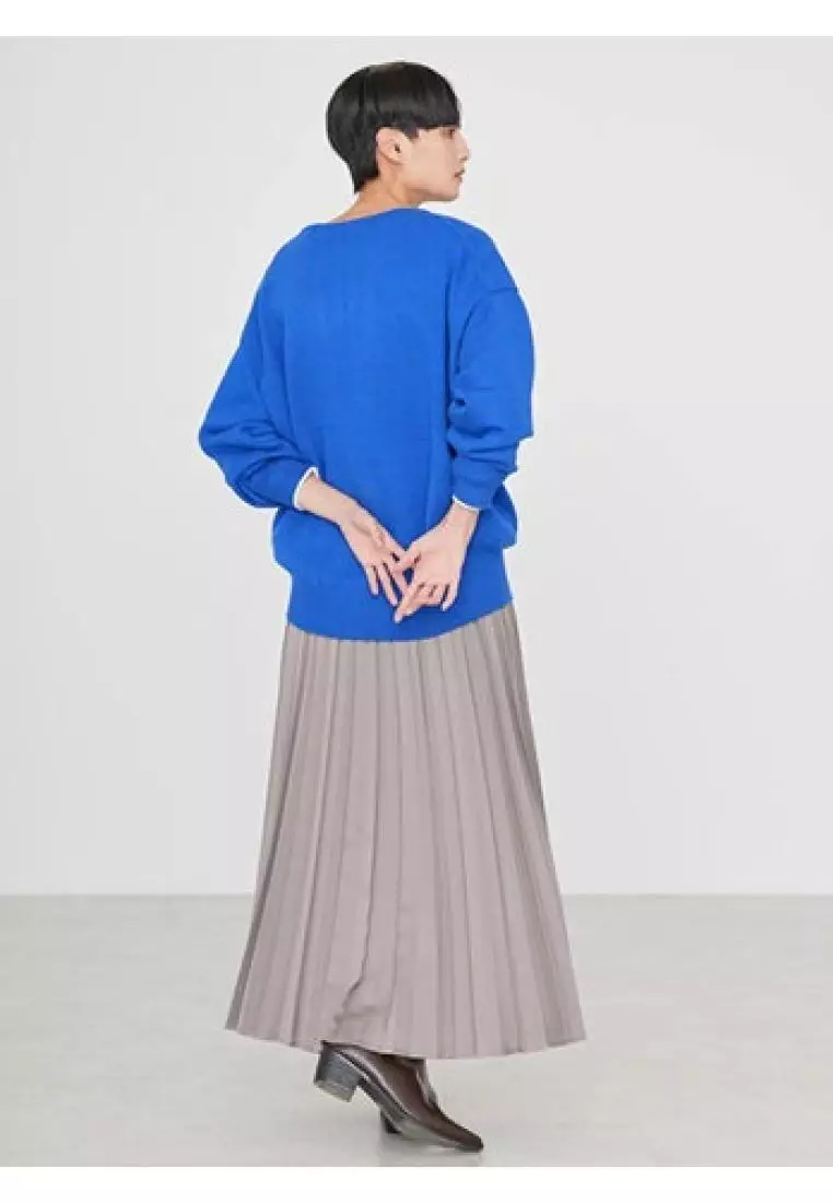 American Holic - Masumi Satin Pleated Skirt Mocha