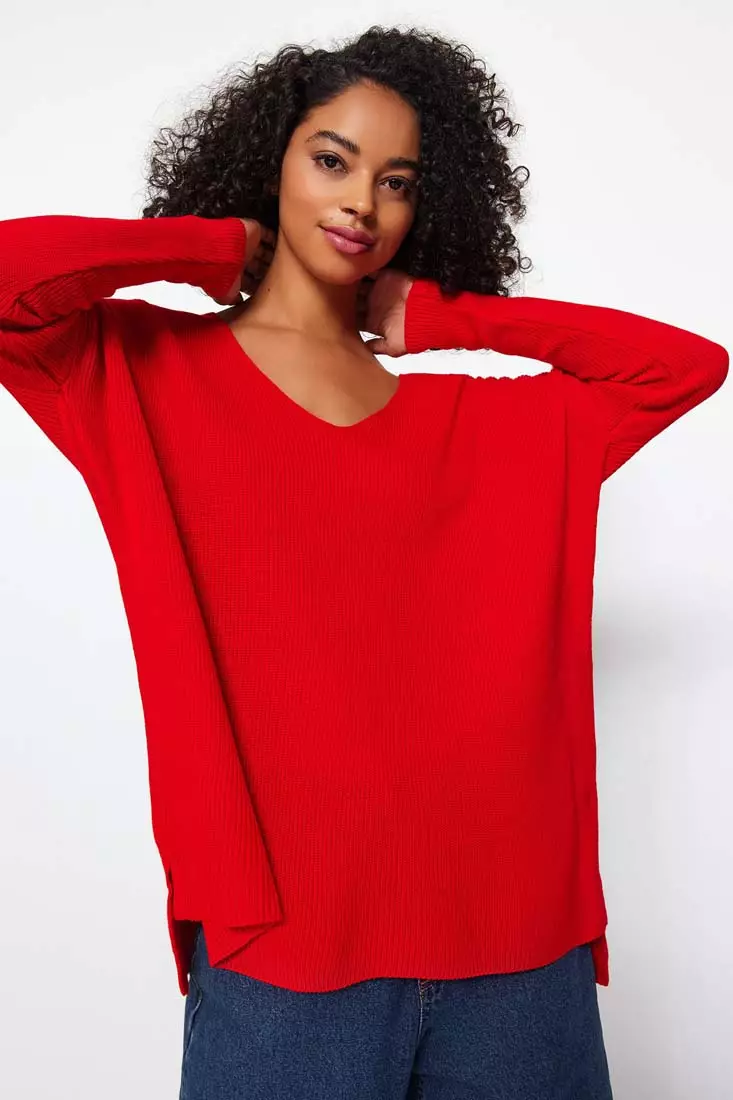 Trendyol Red Sweater 2024, Buy Trendyol Online