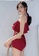 A-IN GIRLS red Sexy Lotus Shoulder One-Piece Swimsuit 56003US46DECE5GS_6