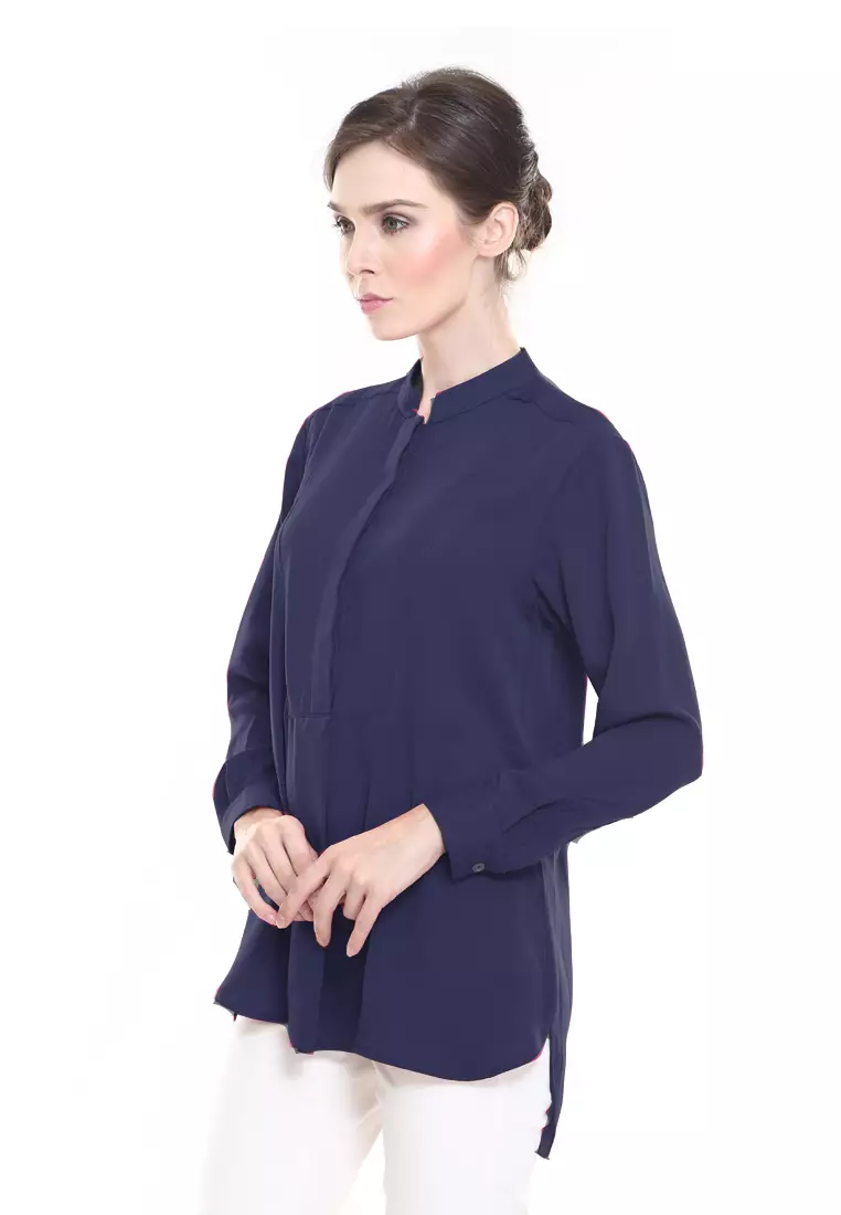 Eva Suit Top in Dark Blue