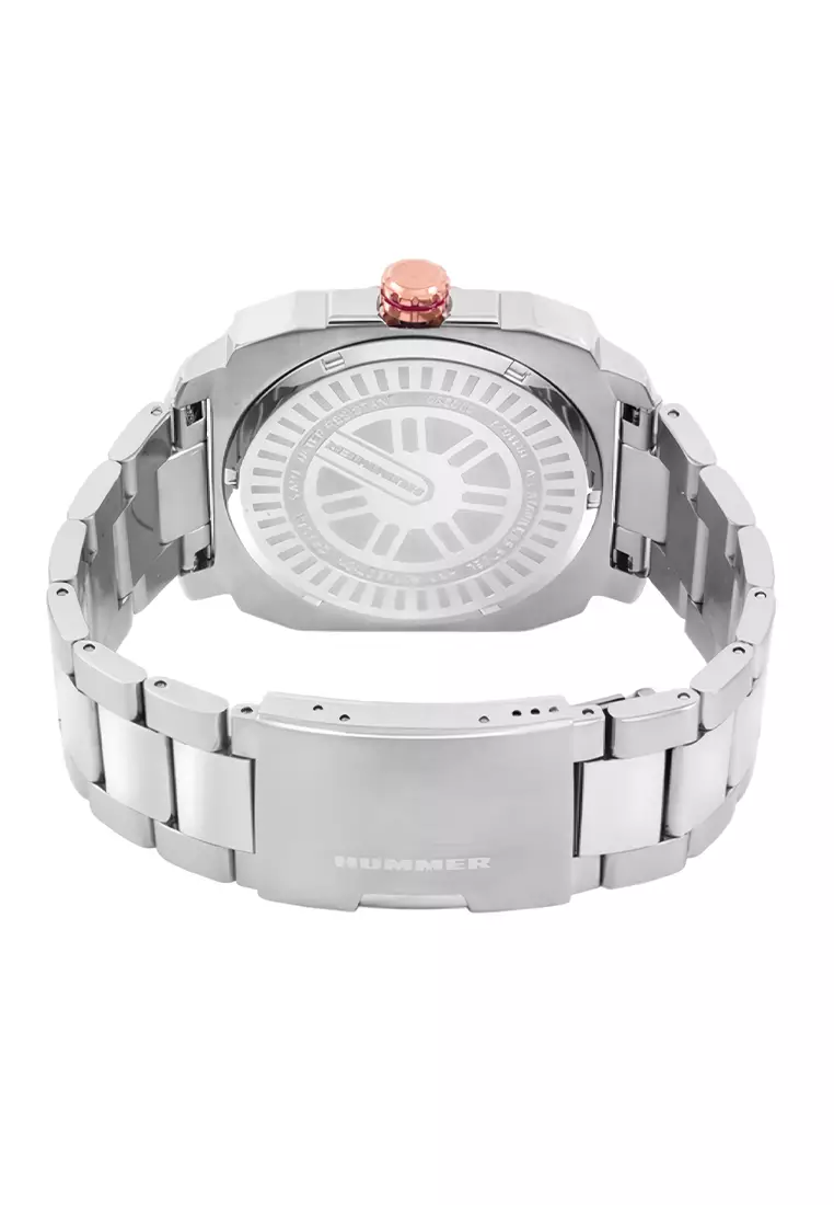 Jam Tangan Pria Hummer HM1027-1332 Silver Rosegold - Stainless Steel
