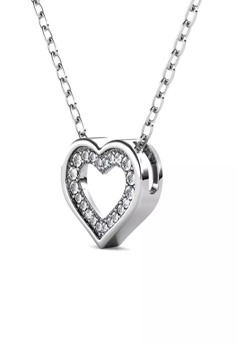Her Jewellery Zeal Pendant White Gold Luxury Crystal Embellishments plated with 18K Gold