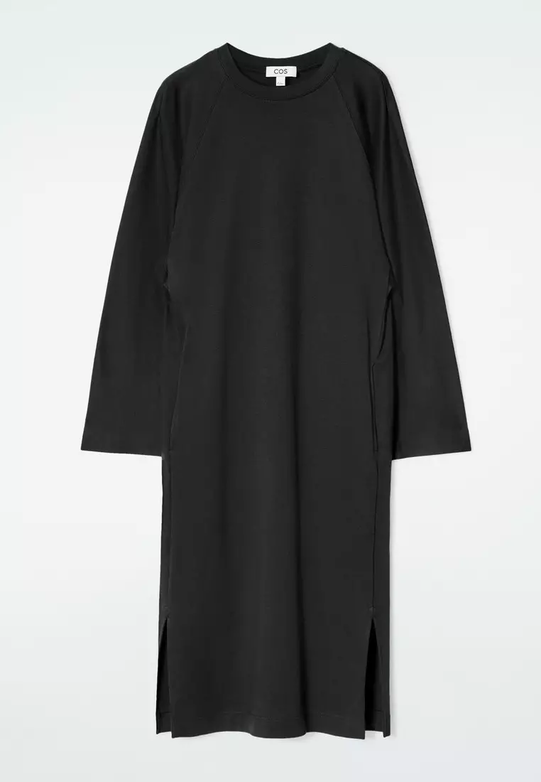 JERSEY MIDI COLUMN DRESS