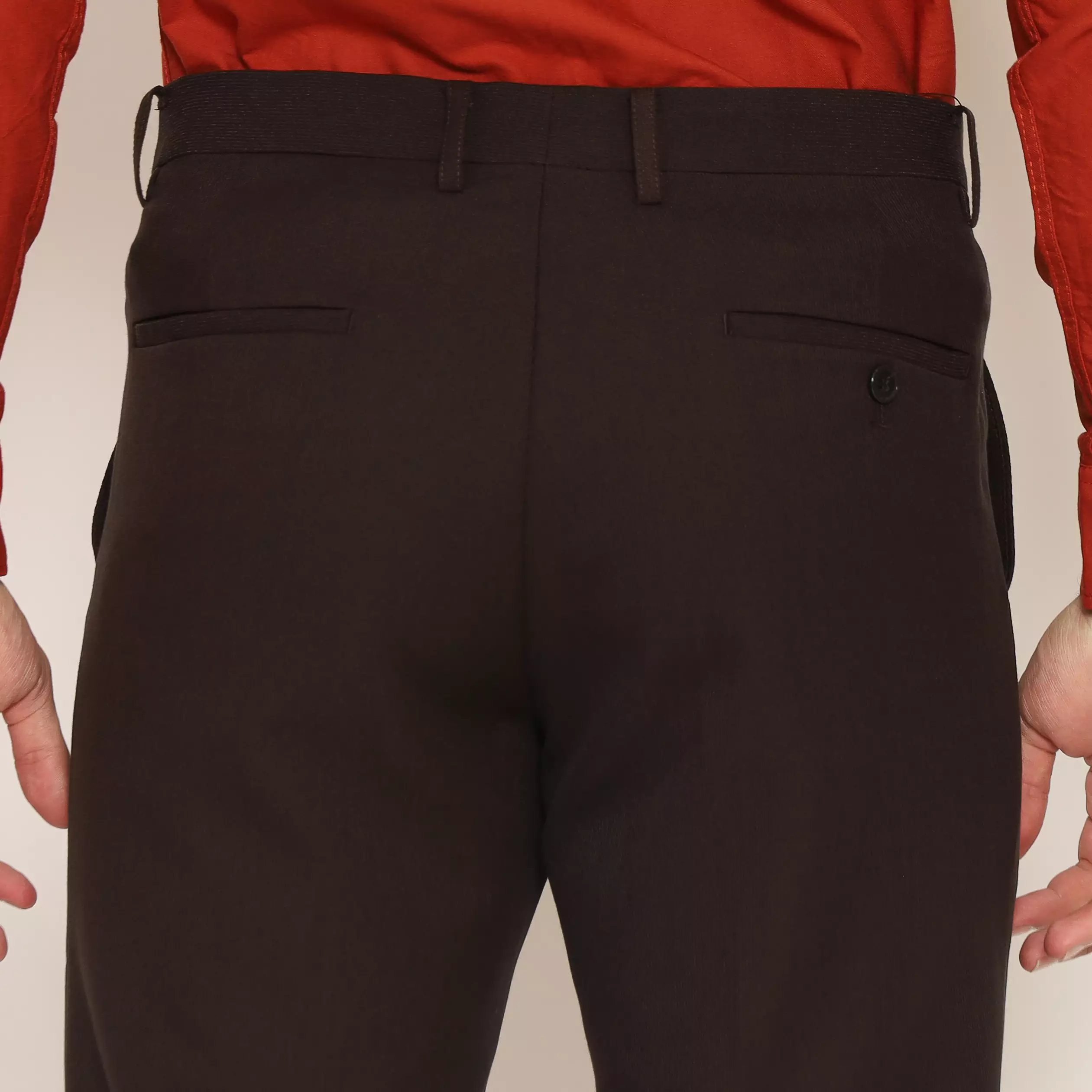 Lawell Celana Bahan Pria Slim Fit –Celana Kerja Formal 4 Way Stretch Premium Warna Dark Brown | L-WORD-SF