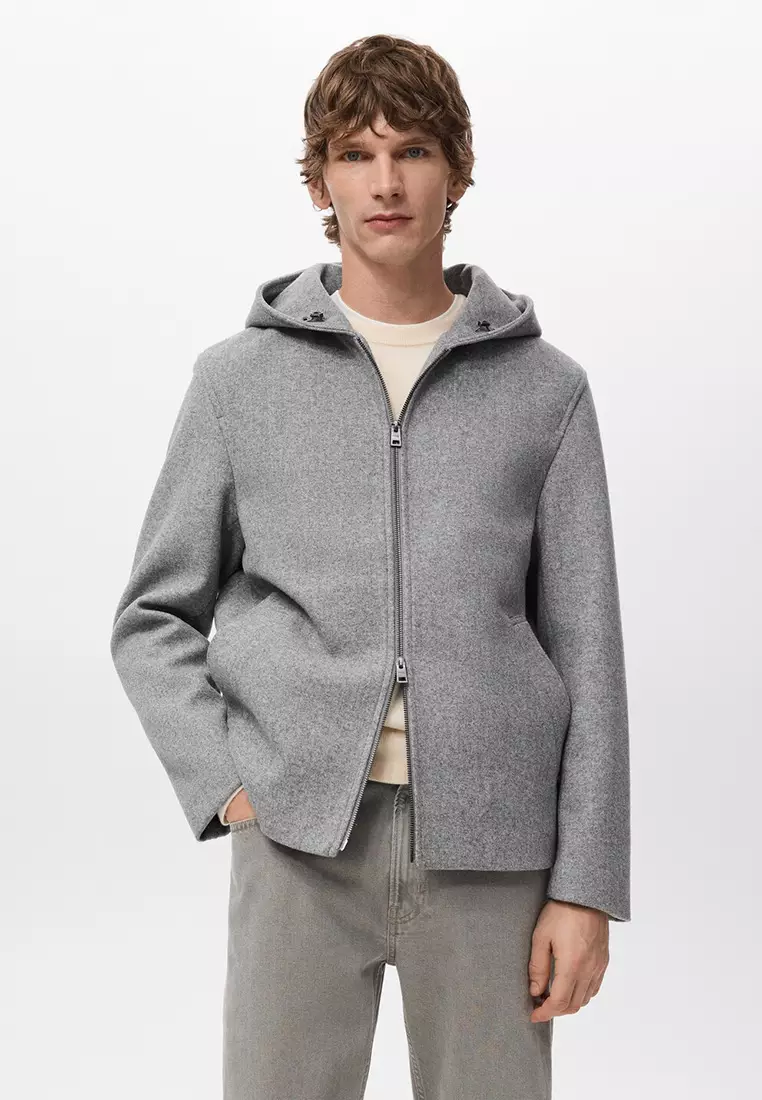 Wool Coat with Hood