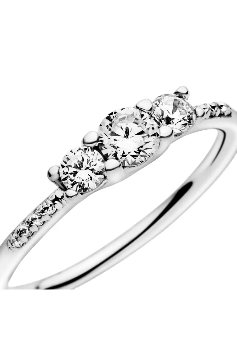 Clear Three-Stone Ring
