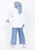 ZAHRA SIGNATURE white Sweatshirt Oversize Comb Stripe FA16AAAB7B364FGS_3